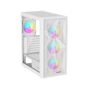 Genesis Gaming datora korpuss | Diaxid 605 ARGB | Balts | Midi torņa