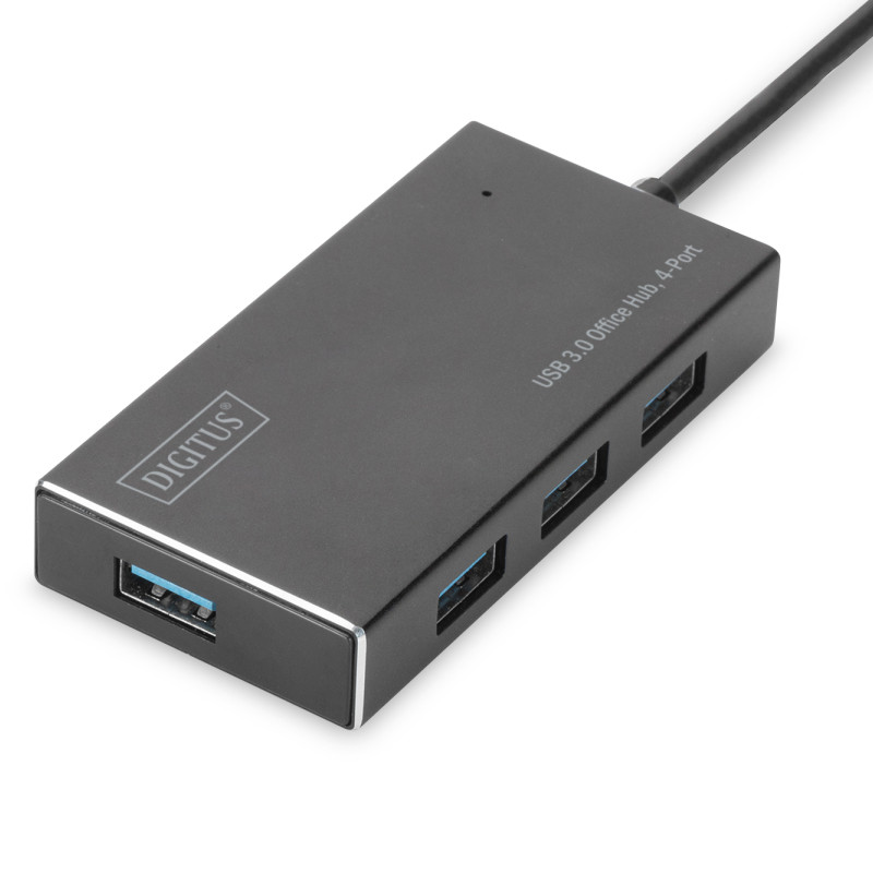 Digitus | USB 3.0 koncentrators, 4 porti, iekļauts 5V/2A barošanas bloks | DA-70240-1 | USB 3.0 koncentrators
