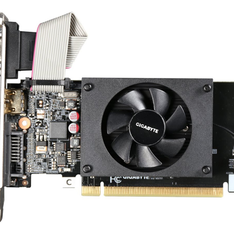 Gigabyte | GV-N710D3-2GL 2.0 | NVIDIA | 2 GB | GeForce GT 710 | DDR3 | Dzesēšana: aktīva | DVI-D: 1 | HDMI: 1 | PCI Express 2.0 | Atmiņas takts: 1600 MHz | Procesora frekvence: 954 MHz | VGA (D-Sub): 1