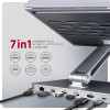 AXAGON Desk Mount | HMC-STND USB-C 5Gbps statīvs un hubs 7in1 | Regulējama augstuma, slīpuma | 10-16