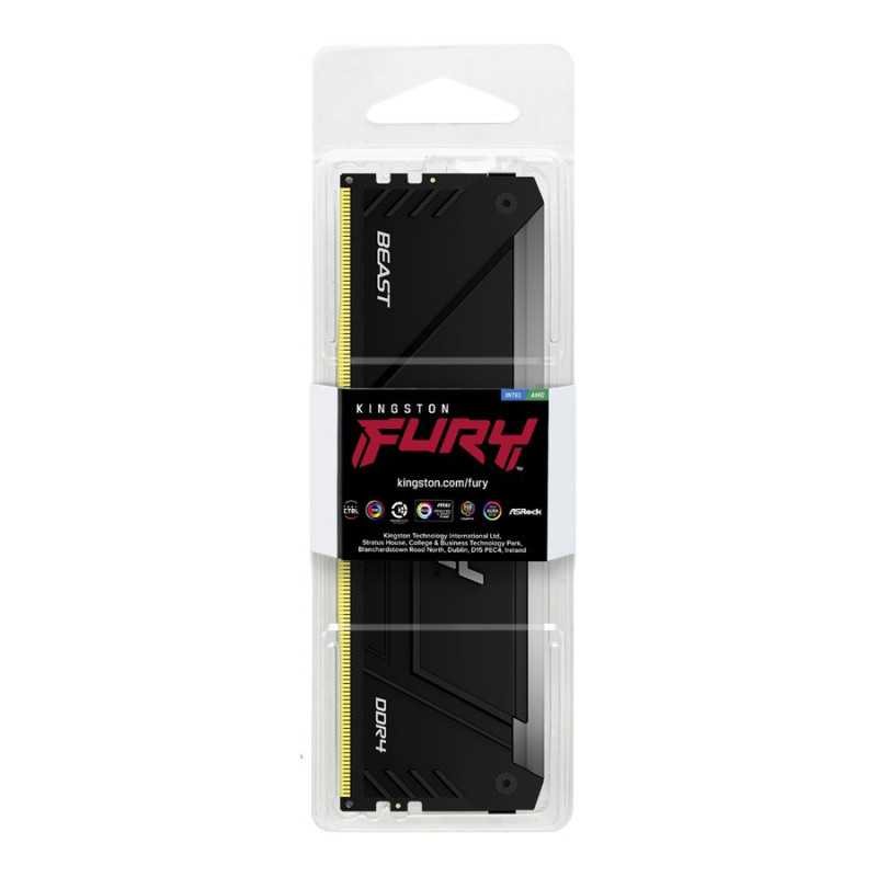 Kingston | FURY Beast RGB | 32 GB | DDR4 | 1600 MHz | PC/server | Reģistrēta: Nē | ECC: Nē