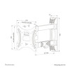 Neomounts Wall mount | WL40-550BL12 | Full motion, Tilt, Swivel | 32-55 " | Maximum weight (capacity) 35 kg | Black
