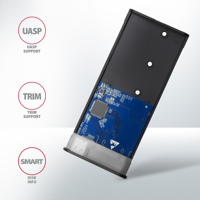 AXAGON External USB-C 3.2 Gen 2 metal box for M.2 NVMe & SATA SSD disks | EEM2-SB2