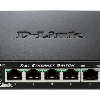 D-Link | 5 portu Fast Ethernet slēdzis | DES-105/E | Desktop