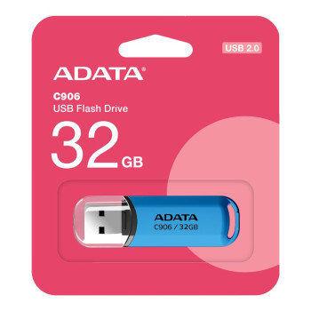 ADATA | USB zibatmiņa | C906 | 32 GB | USB 2.0 | Zila
