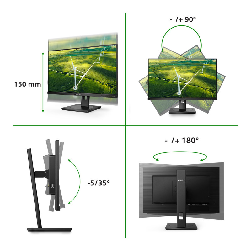 Philips | 272B1G/00 | 27 " | IPS | 16:9 | 75 Hz | 4 ms | 1920 x 1080 pixels | 250 cd/m² | HDMI ports quantity 1 | Black