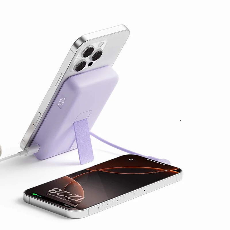 Xiaomi magnētiskais Power Bank 10000 ar iebūvētu | 10000 mAh | violets
