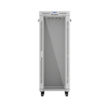 Lanberg brīvstāvošs 32U skapīts 600x600 (plakanā iepakojumā) ar stikla durvīm LCD V2 | FF01-6632-12SL | 19