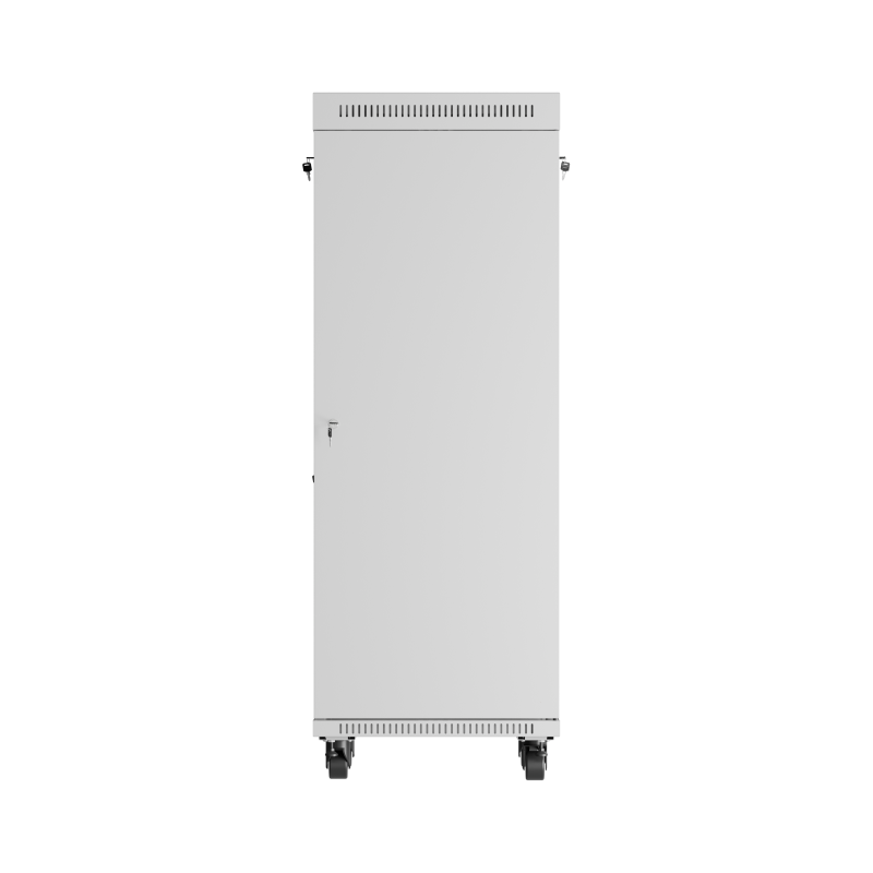 Lanberg brīvstāvošs 32U skapīts 600x600 (plakanā iepakojumā) ar stikla durvīm LCD V2 | FF01-6632-12SL | 19