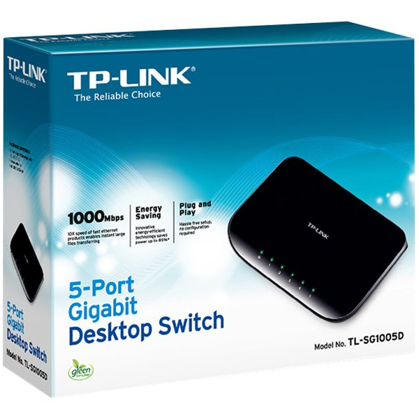 TP-LINK | Switch | TL-SG1005D | Nenodrošināms | Desktop | Gigabit Ethernet (varš) porti 5 | Barošanas avots Ārējs | 36 mēneši