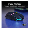 Corsair | Gaming peliņa | NIGHTSABRE RGB | Bezvadu | Bluetooth, 2,4 GHz | Melna