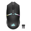 Corsair | Gaming peliņa | NIGHTSABRE RGB | Bezvadu | Bluetooth, 2,4 GHz | Melna