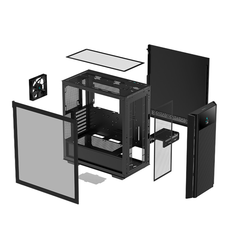 Deepcool | MESH DIGITAL TOWER CASE | CH510 | Side window | Black | Mid-Tower | ATX PS2