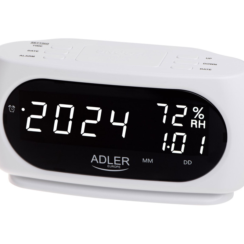 Adler LED pulkstenis ar termometru | AD 1186