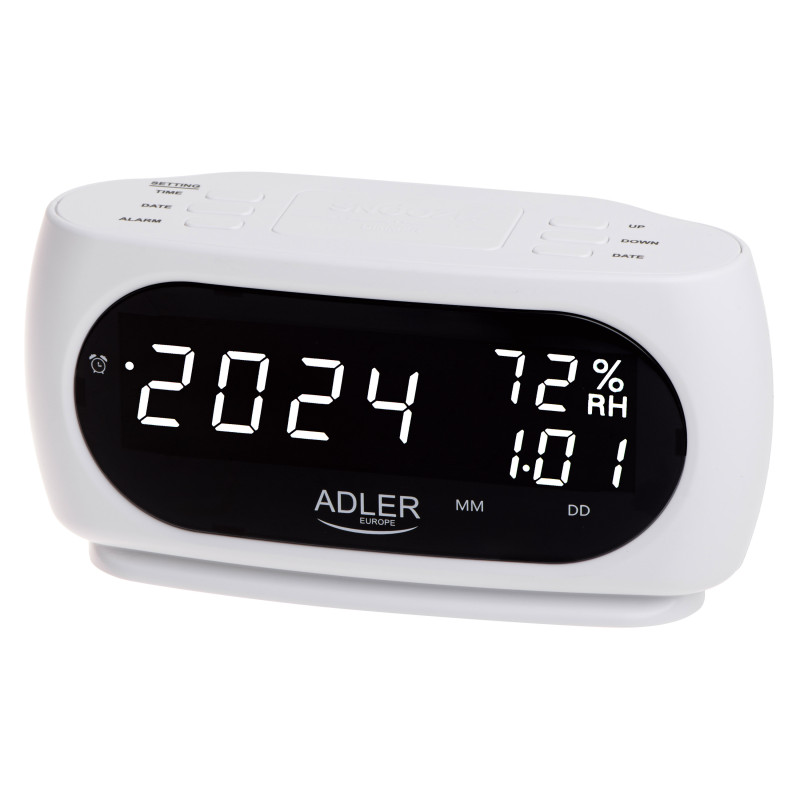 Adler LED pulkstenis ar termometru | AD 1186