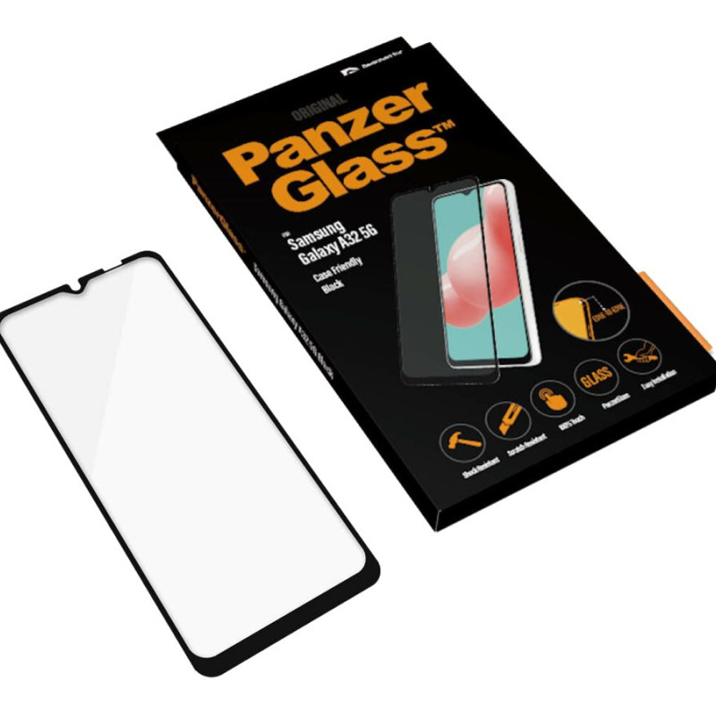 PanzerGlass | Case Friendly ekrāna aizsargplēve | 7252 | Samsung | Galaxy A32 5G | Melna/Caurskatāma