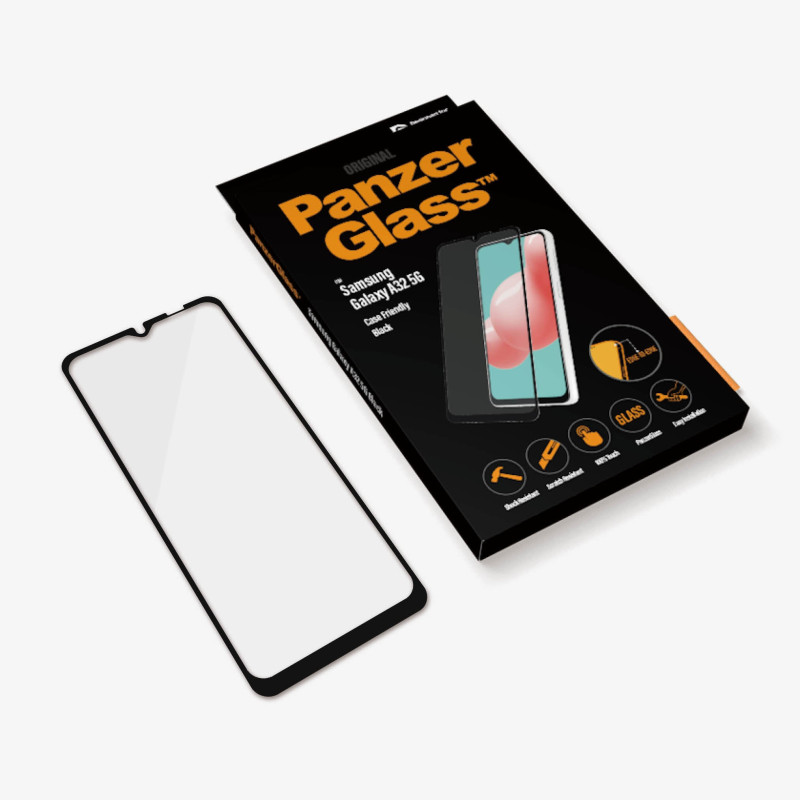 PanzerGlass | Case Friendly ekrāna aizsargplēve | 7252 | Samsung | Galaxy A32 5G | Melna/Caurskatāma