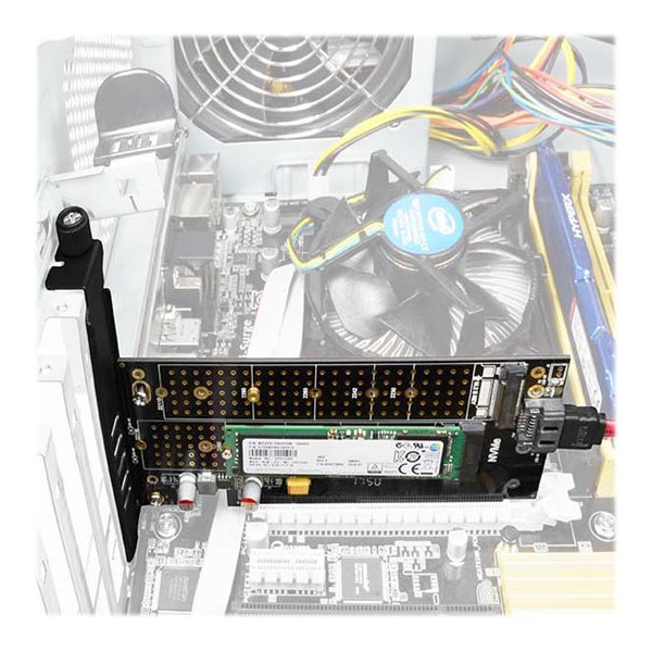 AXAGON PCI-Express x4 adapteris, lai pieslēgtu līdz divām M.2 atmiņas ierīcēm datoram | PCEM2-D