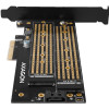 AXAGON PCI-Express x4 adapteris, lai pieslēgtu līdz divām M.2 atmiņas ierīcēm datoram | PCEM2-D