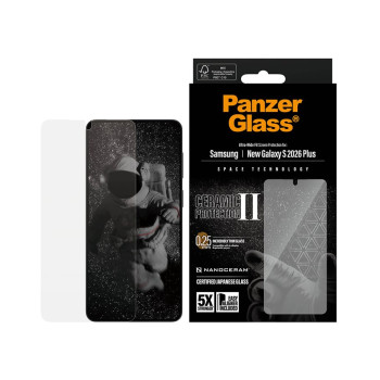 PanzerGlass Keramiska ekrāna aizsargplēve Samsung New Galaxy S26 Plus | Ultra-Wide Fit ar EasyAligner | PanzerGlass