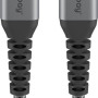 Goobay | USB-C uz USB-C tekstila kabelis ar metāla spraudņiem | 49302 | USB-C uz USB-C USB-C spraudnis | USB-C spraudnis