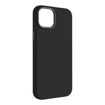 Fixed | MagFlow | Aizmugures vāciņš | Apple | iPhone 15 | Šķidrais silikons | Melns