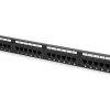 Digitus | Patch panelis | DN-91524U | Kategorija: CAT 5e; Porti: 24 x RJ45; Noturības spēks: 7.7 kg; Ievietošanas spēks: 30 N max | 48.2 x 4.4 x 10.9 cm | Melns