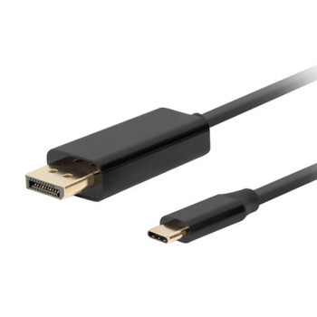 Lanberg USB-C uz DisplayPort kabelis, 1.8 m 4K/60Hz, melns | Lanberg | USB-C to DisplayPort Cable | CA-CMDP-10CU-0018-BK | Black | 1.8 m