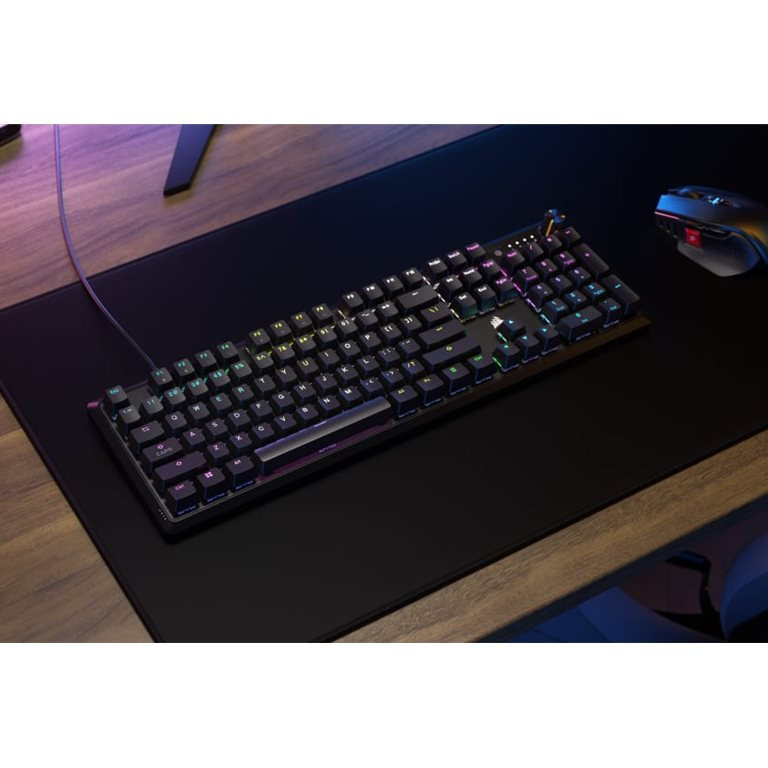 Corsair | Mehāniskā spēļu tastatūra | K70 CORE RGB | Spēļu tastatūra | Ar vadu | N/A | RED | Melna
