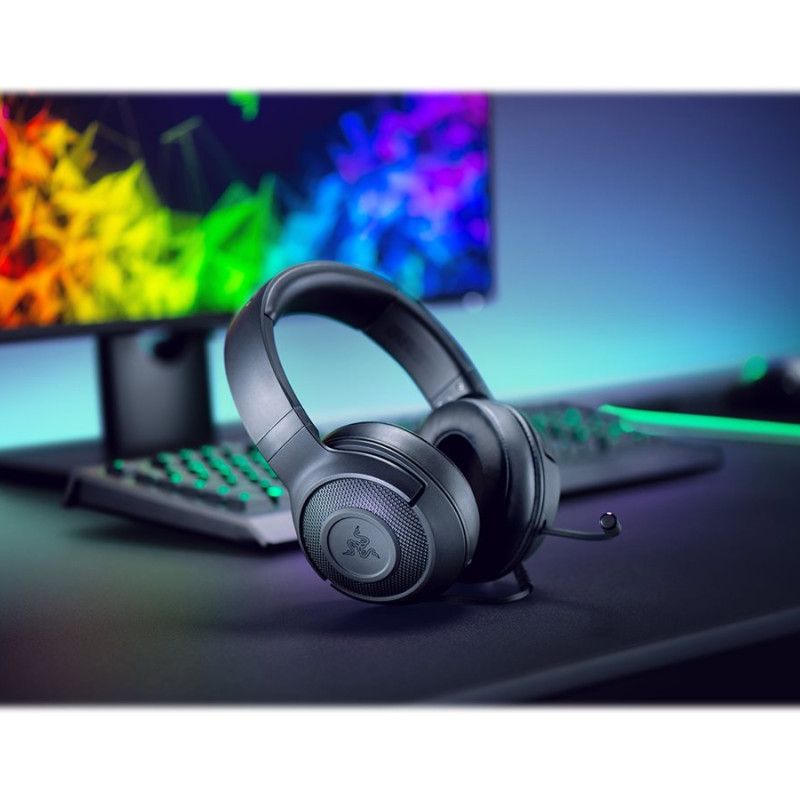 Razer Kraken X Lite spēļu austiņas, vadu, mikrofons, melna | Razer | Kraken X Lite | Wired | Gaming Headset | Over-Ear