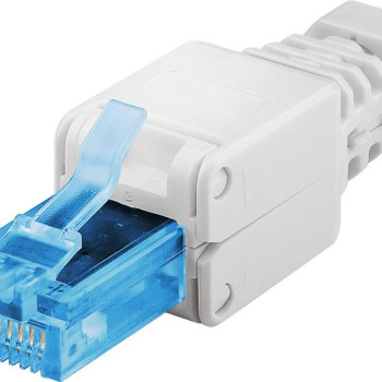 Goobay 59227 Bezinstrumentu RJ45 tīkla spraudnis CAT 6A UTP neekrānots | priekš 3 kabeļu OD: līdz 5.2mm/6.4mm/7.5mm