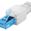 Goobay 59227 Bezinstrumentu RJ45 tīkla spraudnis CAT 6A UTP neekrānots | priekš 3 kabeļu OD: līdz 5.2mm/6.4mm/7.5mm