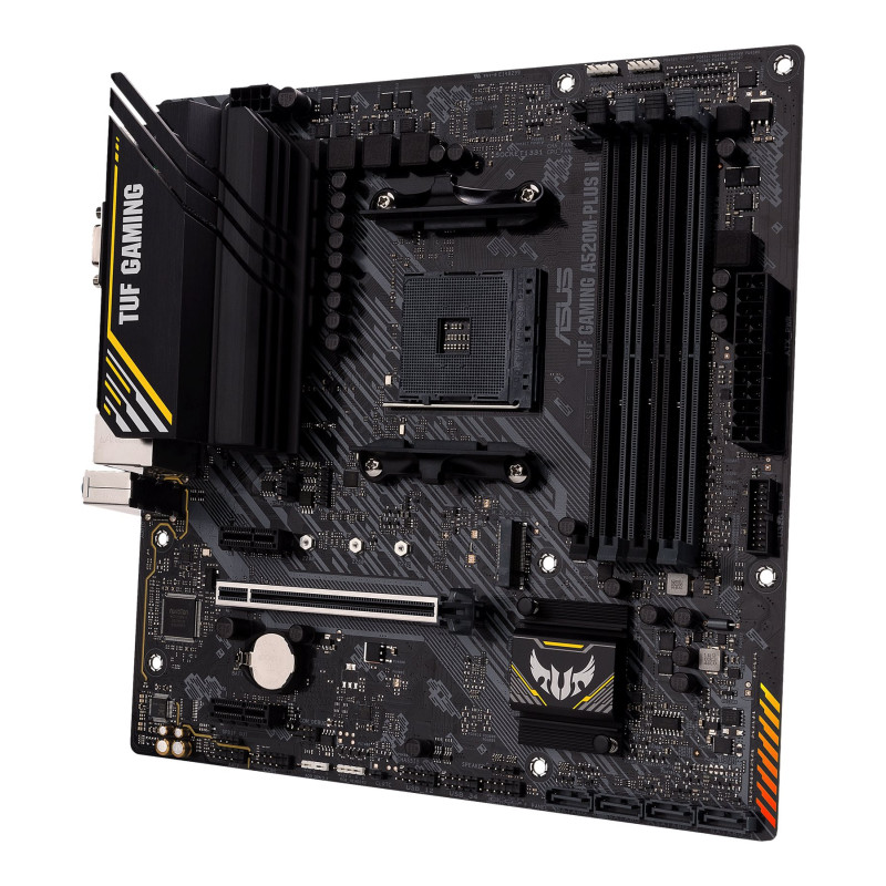 Asus | TUF GAMING A520M-PLUS II | Procesoru saime AMD | Procesora kontaktligzda AM4 | DDR4 DIMM | Atmiņas sloti 4 | Atbalstītie cietā diska interfeisi SATA, M.2 | SATA savienotāju skaits 4 | Čipsets AMD A520 | Micro ATX