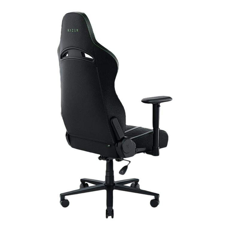 Razer Ergonomiskais spēļu krēsls Enki X EPU sintētiskā āda; Tērauds; Augstas blīvuma poliuretāna veidots putuplasts | Melns/Zaļš