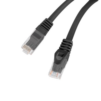 Lanberg | Komutācijas kabelis - CAT 6 | RJ-45 - spraudnis | RJ-45 - spraudnis | 5 m | Melns