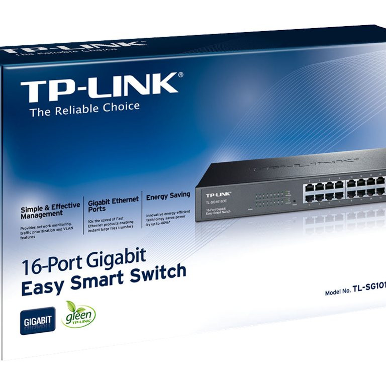 TP-LINK | Switch | TL-SG1016DE | Web pārvaldāms | Rāmī montējams | Gigabit Ethernet (vara) porti 16 | 36 mēneši