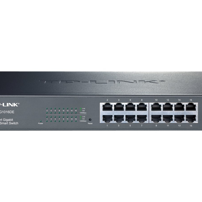 TP-LINK | Switch | TL-SG1016DE | Web pārvaldāms | Rāmī montējams | Gigabit Ethernet (vara) porti 16 | 36 mēneši