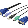 KVM kabeļu komplekts DS-19233 | KVM | Garums: 5 m