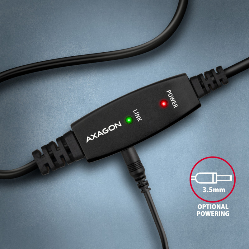 AXAGON | USB Repeater Cable, 20 m | ADR-220B | USB Type A to USB Type B
