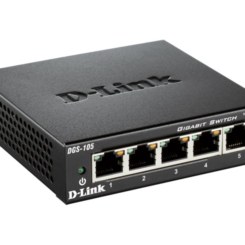 D-Link | Ethernet slēdzis | DGS-105/E | Nevadāms | Galda | Gigabit Ethernet (vara) portu skaits 5 | 60 mēneši