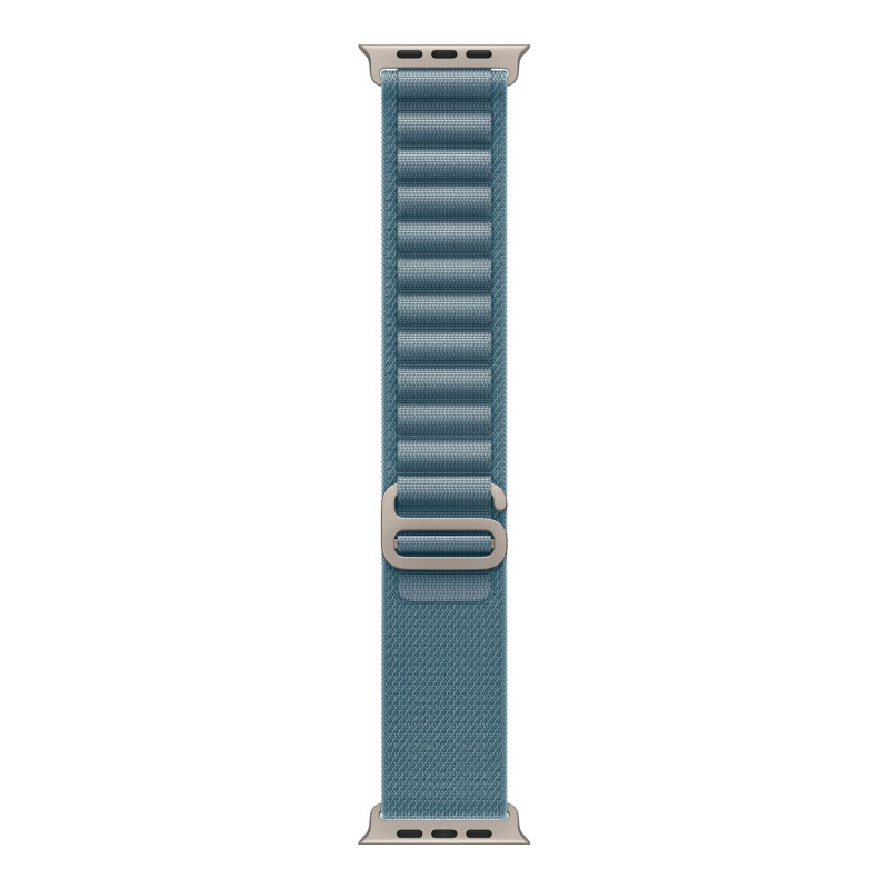 Apple 49mm Light Blue Alpine Loop - Medium - Natural Titanium Finish | Apple