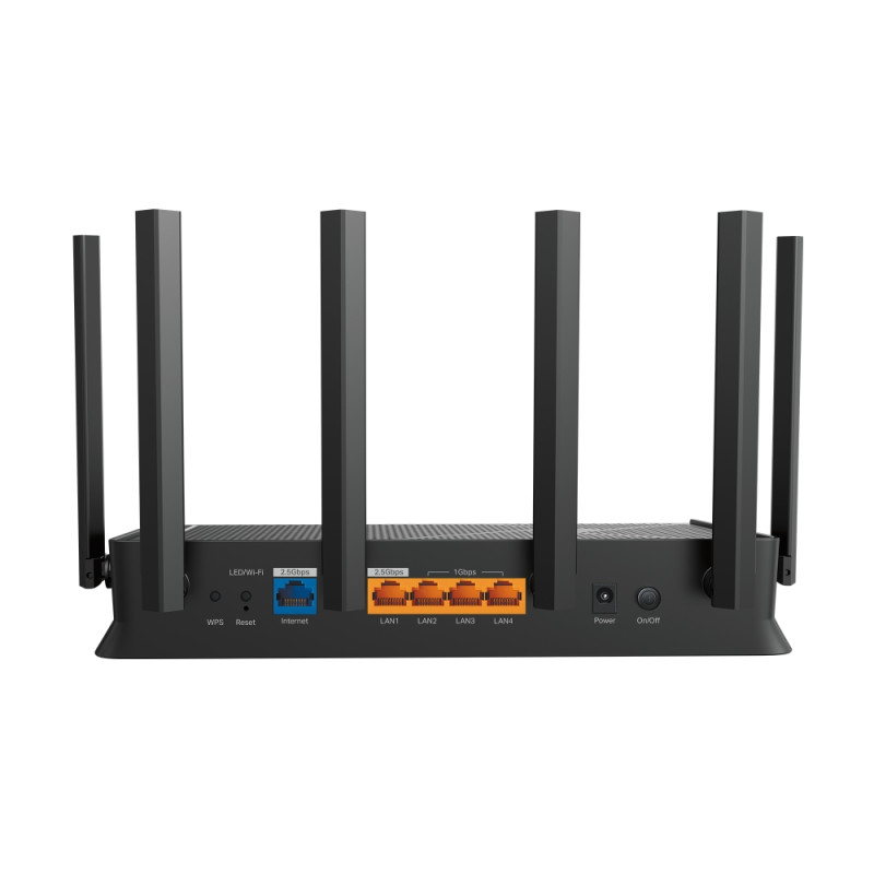 TP-LINK | Archer BE400 BE6500 Divjoslu Wi‑Fi 7 maršrutētājs | 802.11ax | Ethernet LAN (RJ-45) porti 4 | Mesh atbalsts Jā | MU‑MIMO Jā | Nav mobila platjosla | Antenas tips Ārējā