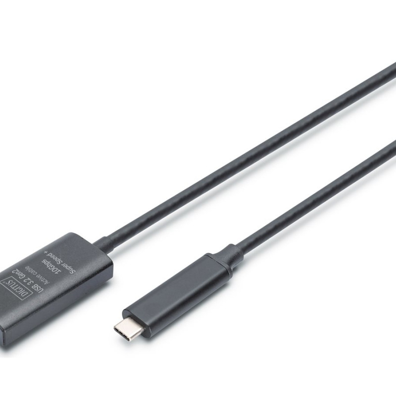 Digitus | Aktīvs USB 3.2 Gen2 10G pagarināšanas kabelis | DA-73113 | USB-C uz USB-A