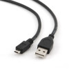 Cablexpert | USB 2.0 | Melns | Vīrietis A spraudnis uz vīrietis Micro-B spraudni USB 2.0 kabelis* Zelta pārklājuma kontakti uzticamai augstas ātruma datu pārraidei* Veidoti savienotāji | USB-A uz micro-USB