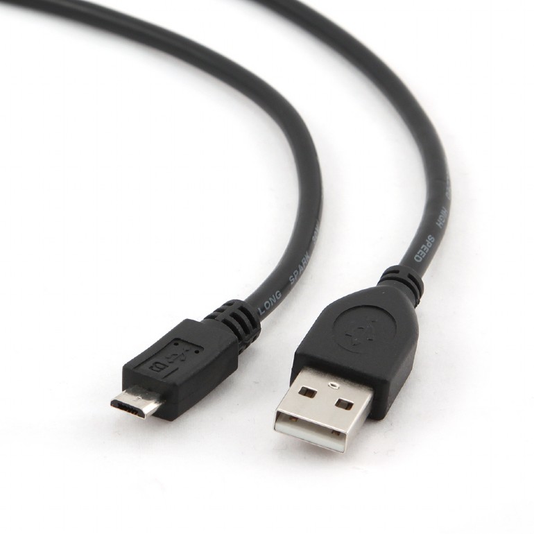 Cablexpert | USB 2.0 | Melns | Vīrietis A spraudnis uz vīrietis Micro-B spraudni USB 2.0 kabelis* Zelta pārklājuma kontakti uzticamai augstas ātruma datu pārraidei* Veidoti savienotāji | USB-A uz micro-USB