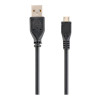 Cablexpert | USB 2.0 | Melns | Vīrietis A spraudnis uz vīrietis Micro-B spraudni USB 2.0 kabelis* Zelta pārklājuma kontakti uzticamai augstas ātruma datu pārraidei* Veidoti savienotāji | USB-A uz micro-USB
