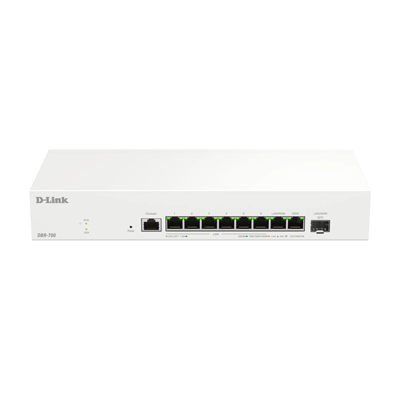 D-Link | Biznesa maršrutētājs | DBR-700 | Mesh atbalsts Nē | MU-MIMO Nē | Mobilais platjoslas savienojums Nē