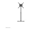 Neomounts Floor stand | NS-FS100BLACK | Augstuma regulēšana, Noliekšana, Rotācija | 10-55