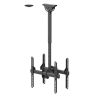Neomounts NM-C440DBLACK Dubultā monitora/TV griestu stiprinājums | Regulējams augstums, Griešanās, Noliece, Pagriešanās | 32–60