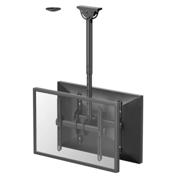 Neomounts NM-C440DBLACK Dubultā monitora/TV griestu stiprinājums | Regulējams augstums, Griešanās, Noliece, Pagriešanās | 32–60